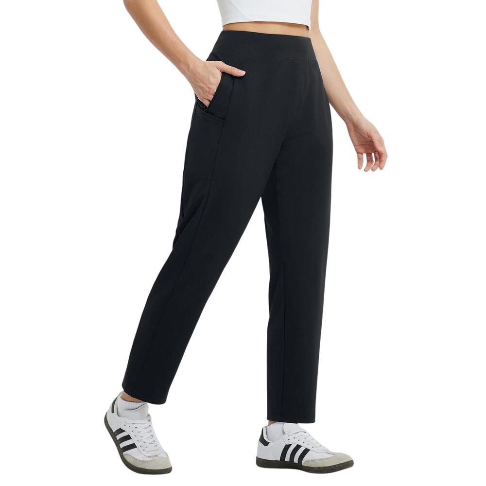 Baleaf Yoga High Waisted Tapered Pants in Black NWT Size XL